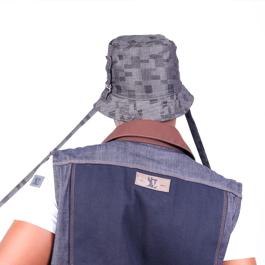 1 PLY Bucket Hat - Mrabaraba Denim 1 PLY Bucket Hat - Mrabaraba Denim